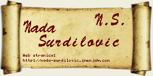 Nada Šurdilović vizit kartica
